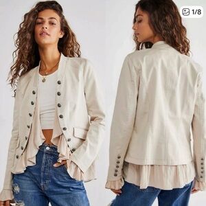 Free People size L Ruffles Romance jacket NWT